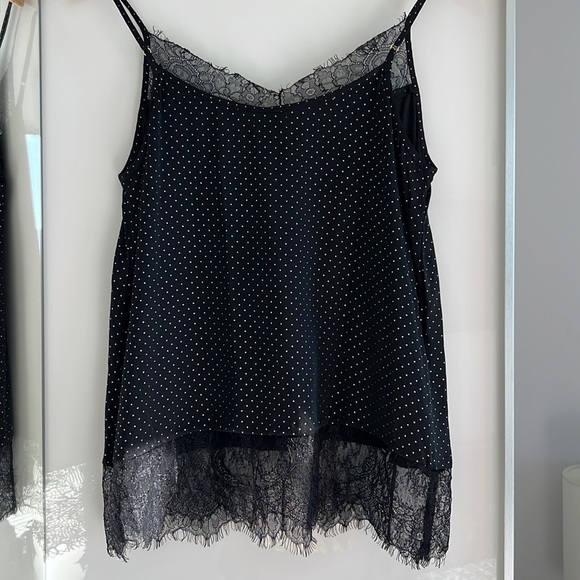 Cami NYC black silk dotted camisole - Picture 2 of 2
